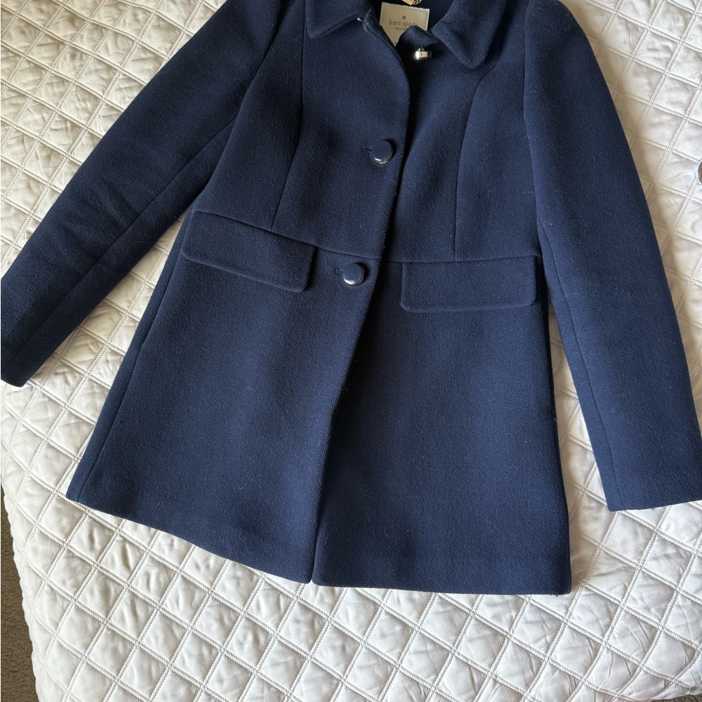 Elegant Navy Blue Women's Coat